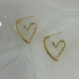 Dangle Heart Stud Earring