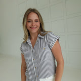 Connecticut Blouse - Charcoal
