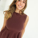 Romy Sweater Top - Brown