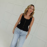 Bullseye Blazer Top - Black