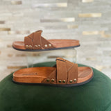 Scoot Suede Sandal - Brown