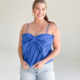 Bow Down Cami Top - Blue