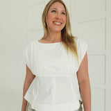 Porter's Peplum Top - Off White