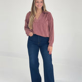 Slow Day Slouchy Top - Brick