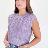 Halftime Show Sweater Vest - Lilac