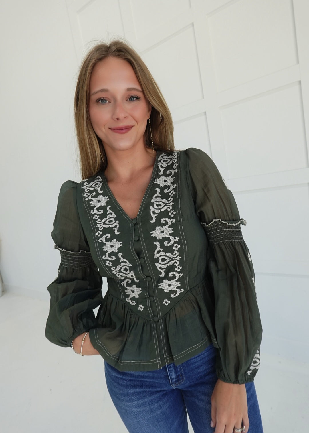 Ember Embroidered Top