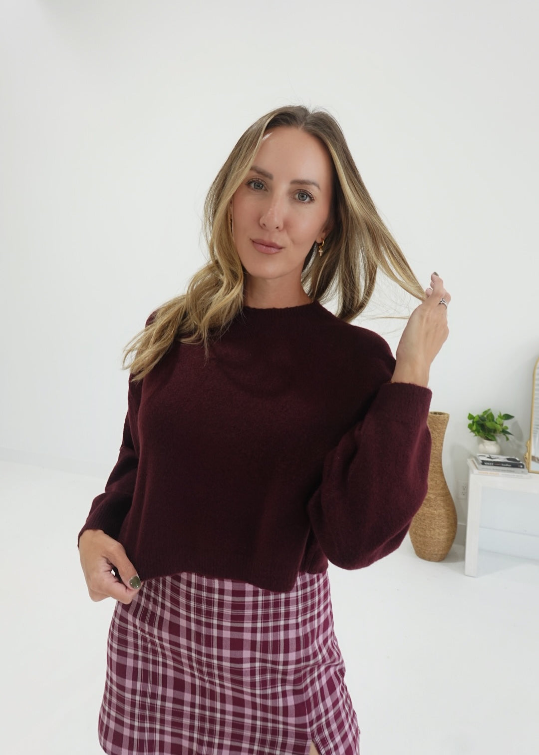 Back of Your Mind Sweater - Red Wood