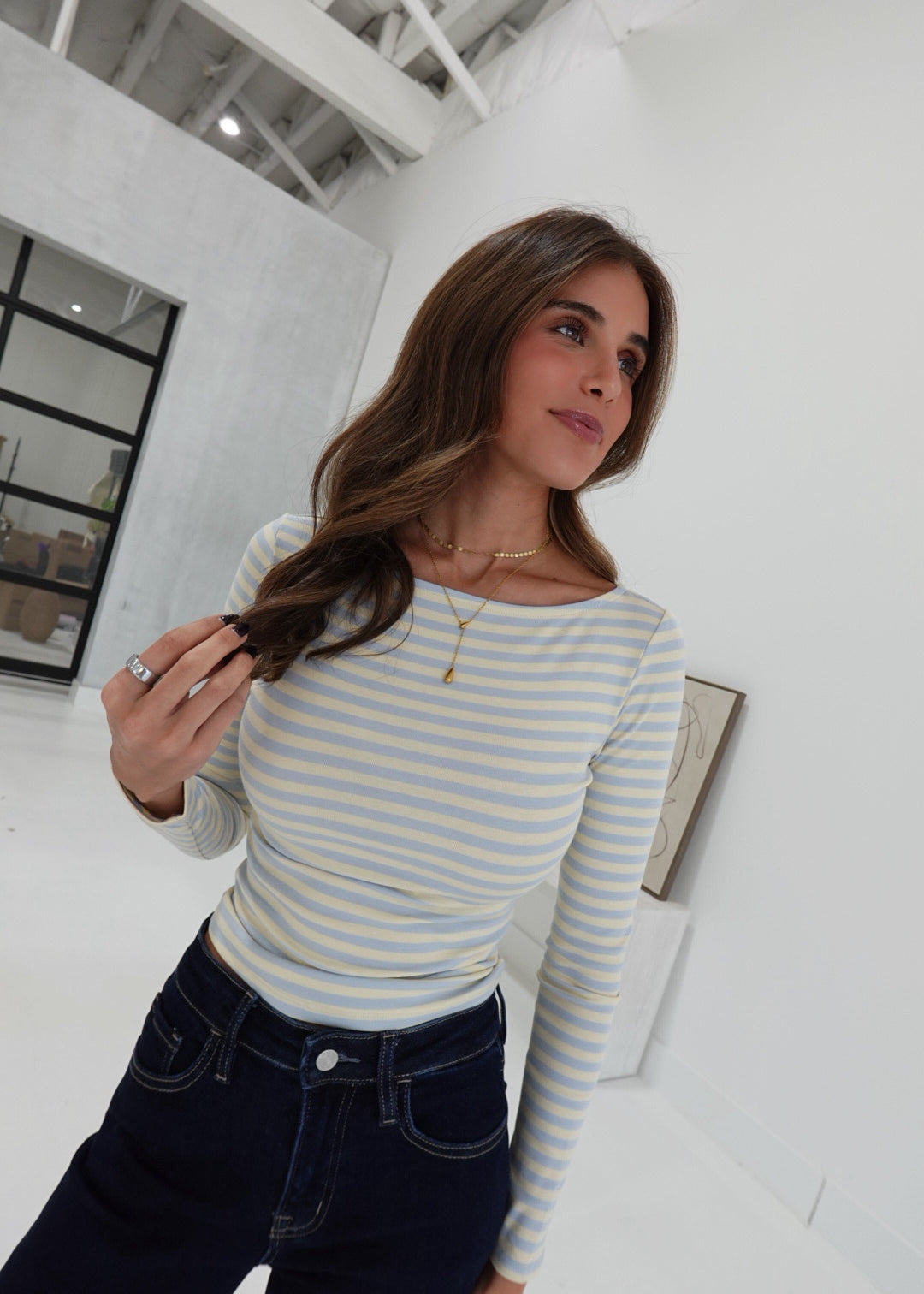 Straight Forward Striped Top