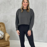 Washed + Spun Basic Top - Black