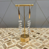 Pearl/Gold Drop Earrings