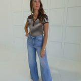 Alta Striped Collared Top