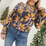 The Gene Floral Sweater - Navy Multi