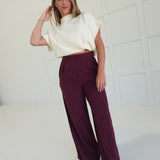 Sibly Trouser Pants - Burgundy