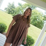 Peyton Mini Dress - Mocha