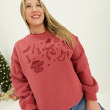 Christmas Themed Embroidered Sweatshirt
