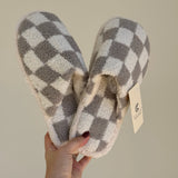 Checkered Slippers  - Grey