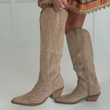 Maverick Western Boot - Beige