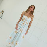 Novelty Midi Dress - Dusty Mint Multi