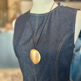Warped Disc Necklace - Gold