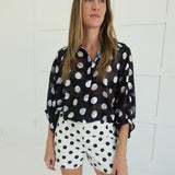 Olden Days Set - Black Top/White Shorts