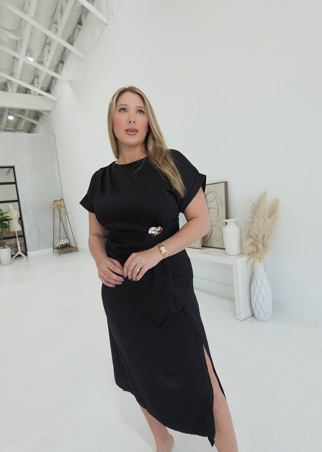 City Noir Midi Dress