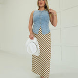 La Mer Cannes Striped Skirt