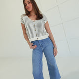 Lela Cardigan Top - Cream