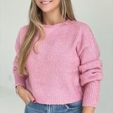 Stay Put Sweater - Pink