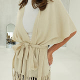 Aspen Fringe Kimono - Oatmeal