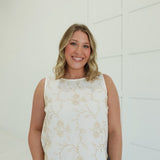 Alexa Embroidered Top - Cream