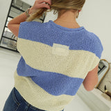 In The Stadium Sweater Top - Cornflower
