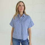 Tyra Striped Top - Blue