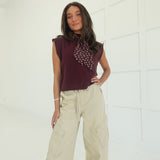 Park Ave. Knit Top - Burgundy