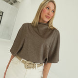Prudence Cape Shape Top - Brown