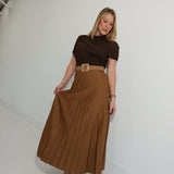 Selene Maxi Skirt - Camel