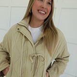Carsyn Quilted Jacket - Light Khaki