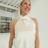 Wine Me Halter Top - Cream