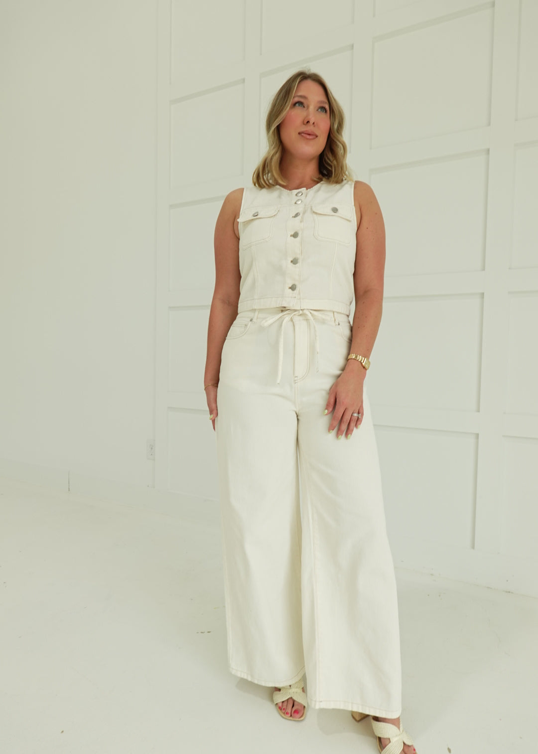Rue Relaxed Fit Pants - Ivory