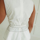 Inheritance Peplum Top - Off White