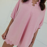 Lorelai Scalloped Set - Pink