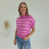 Worth Everything Sweater - Bright Mauve