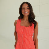 Lamar Peplum Set - Red