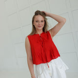 Followay Pleat Top - Red