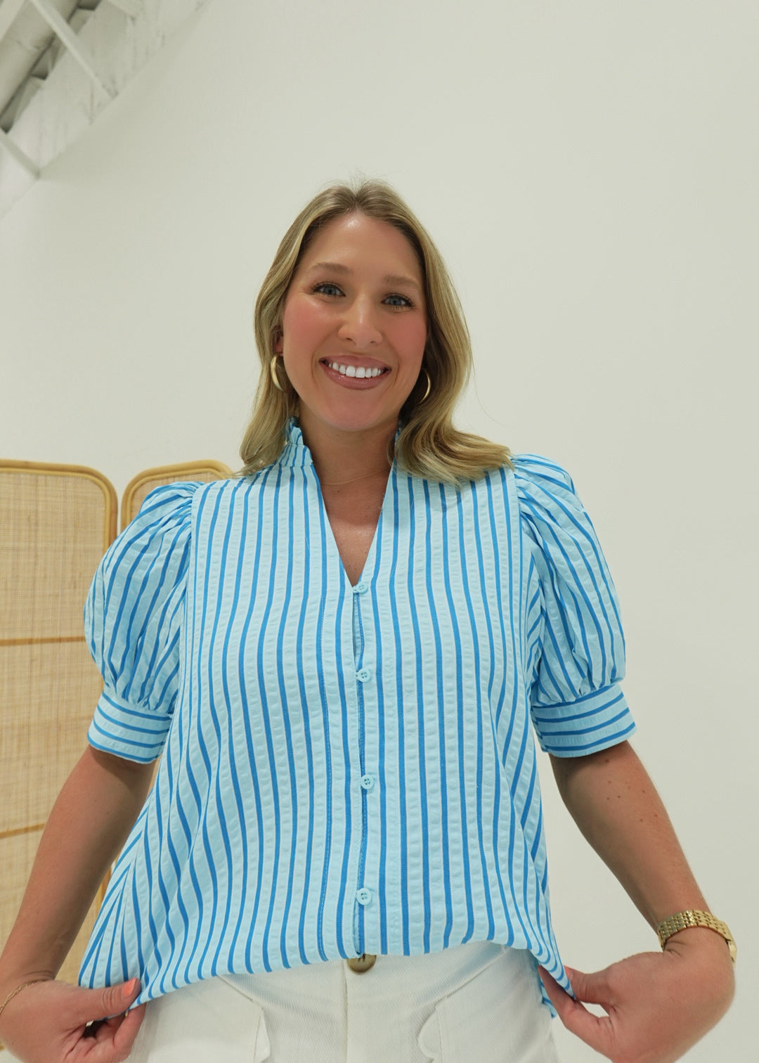 Suburban Summer Top - Aqua
