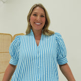 Suburban Summer Top - Aqua