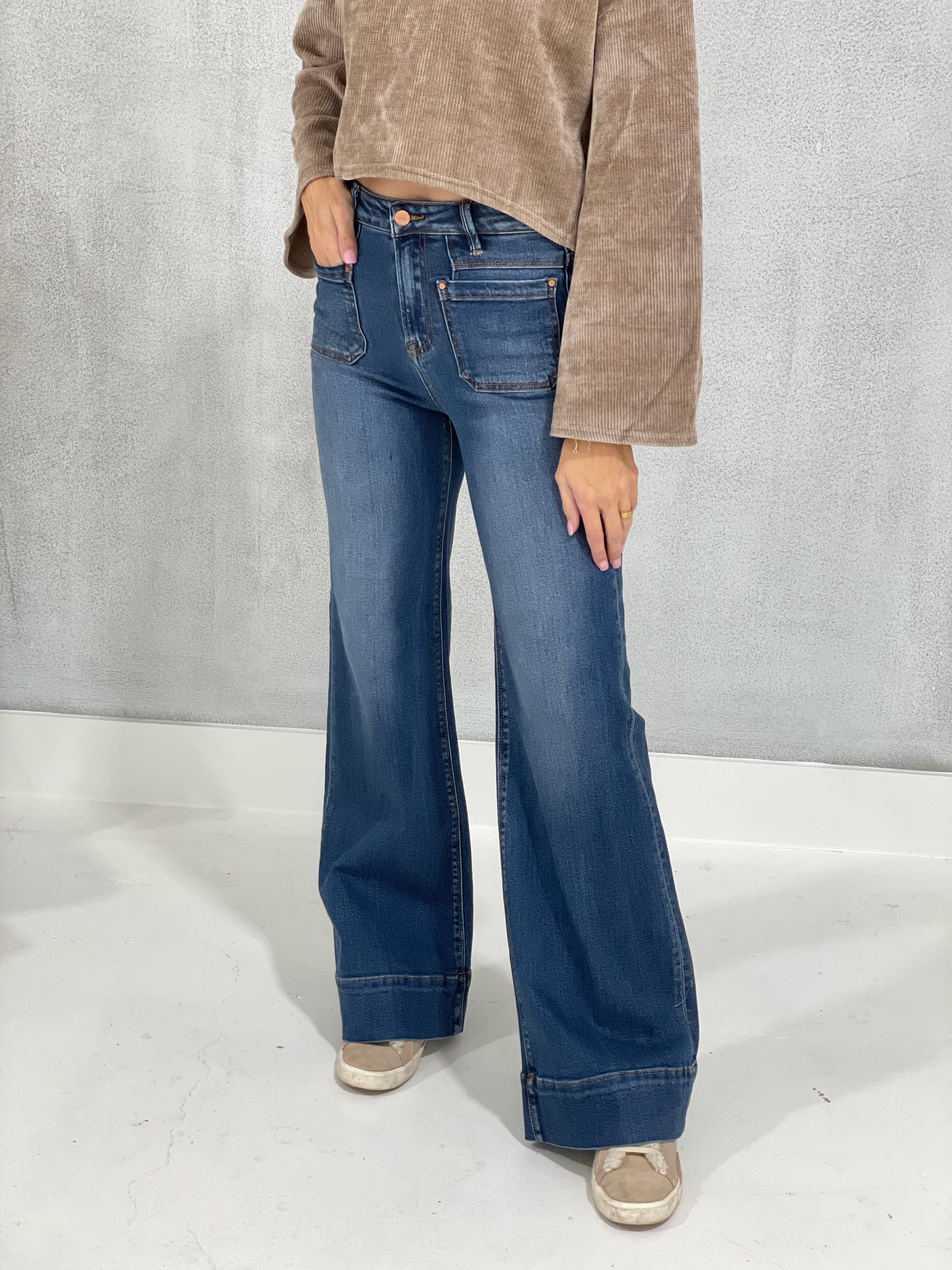 Transparent Flare Jeans