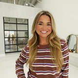 Falling for Casual Tee - Brown/Ivory