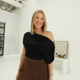 Late Affair Top - Black