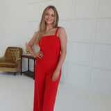 Jetlag Jumpsuit - Red