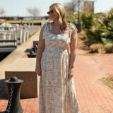 Staying Centered Midi Dress - Ivory